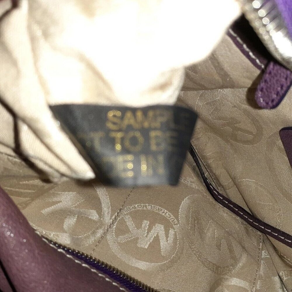 MICHAEL KORS-Plum/Purple Metallic Leather-Hobo-Shoulder-SAMPLE-OOAK-Excellent - Picture 8 of 10